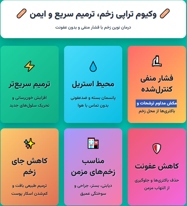وکیوم تراپی زخم  وکیوم تراپی زخم